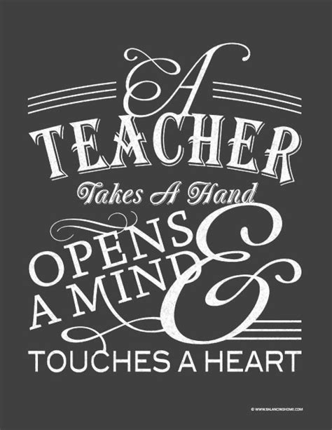 Teacher Appreciation Quote to Print and Frame {Free Printable} - 24/7 Moms