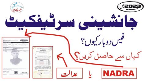 Succession Certificate NADRA and Court in 2023 | Double Fee - YouTube