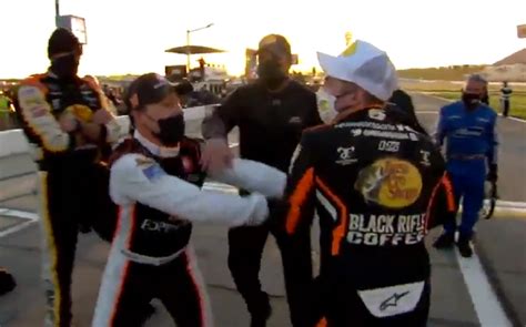 Video: Noah Gragson, Daniel Hemric get into fight after race