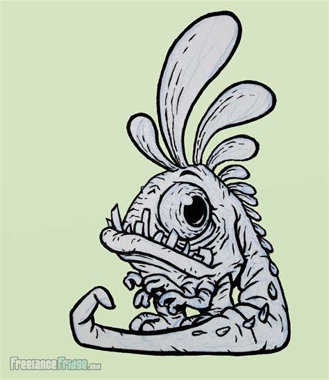 Weird Little Lizard Creature – Freelance Fridge- Illustration & Character Development