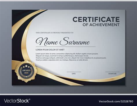 Achievement certificate best award diploma set Vector Image