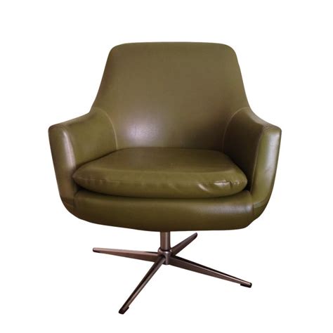 Mid-Century Modern Swivel Arm Chair | Chairish