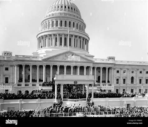 The inauguration of President John F. Kennedy on east portico of U.S ...