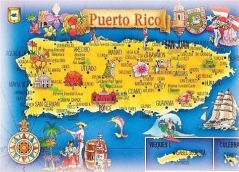 Puerto Rico Tourist Attractions Map - World Time Zone Map