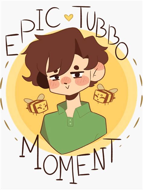 "Tubbo Merch Epic Tubbo Moment Fanart " Sticker by Janessa-Pollich ...