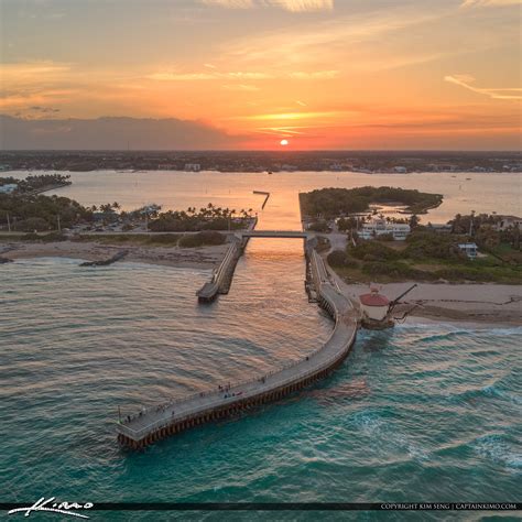 Boynton Beach Inlet Sunset Aerial Palm Beach County | HDR Photography by Captain Kimo