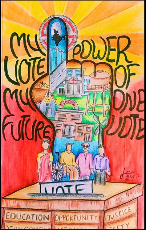 Poster on voting | Poster drawing, Meaningful paintings, Art ...