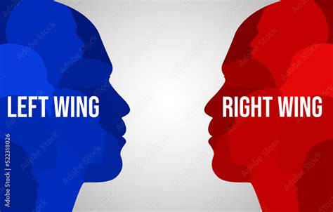 Left Wing Vs Right Wing Political Concept Background with Red and Blue ...