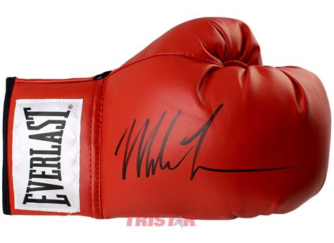 Mike Tyson Autographed Everlast Red Boxing Glove