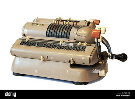 Old Calculating machine Stock Photo - Alamy