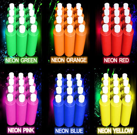 Neon Party Paint 12 single colour – Stage FX