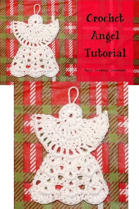 How to Crochet Angel Ornament Tutorial | Crochet angel, Crochet angel pattern, Crochet xmas