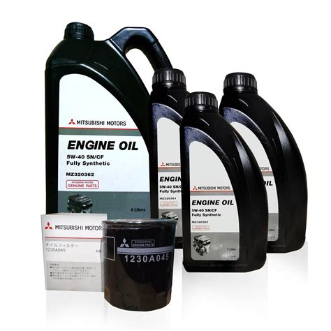 Mitsubishi Genuine Fully Synthetic 5W-40 Oil Change Bundle for ...