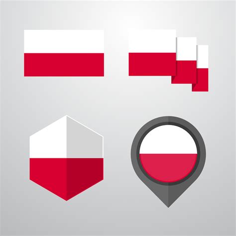 Poland flag design set vector 14327182 Vector Art at Vecteezy