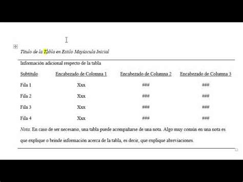 Como Citar Tablas Segun Normas Apa Sexta Edicion - Descargar Video