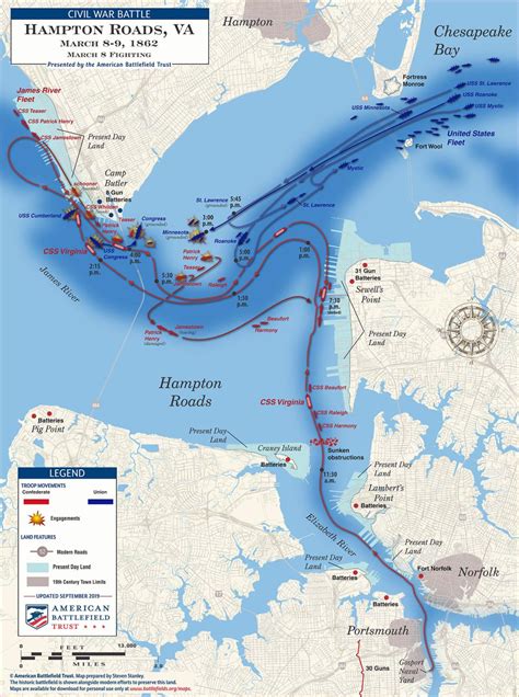 Battle of Hampton Roads Maps | American Battlefield Trust