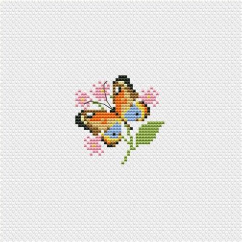 Cross stitch pattern PDF Butterfly on the flower | Etsy