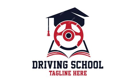 Premium Vector | Driving school logo design template idea