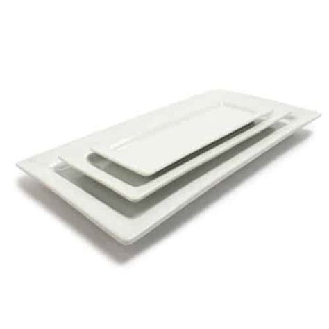 Fine White Rectangular Plate 11" x 5" For Rent