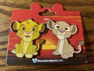 64847 - Simba and Nala as cubs 2-pin set - The Lion King - Disneyland ...