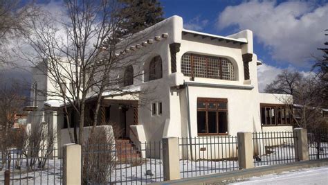 Taos Art Museum at Fechin House - Exterior in snow, 2013, www.taosartmuseum.org New Mexico ...