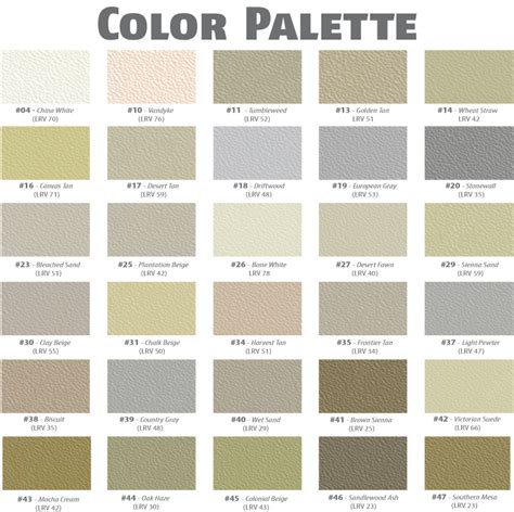 Stucco Color Chart