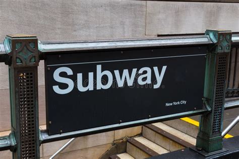 New York City subway sign. stock photo. Image of metro - 65022122