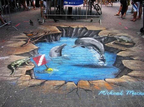 3D Street Painting by Michael Macaulay - sidewalk art