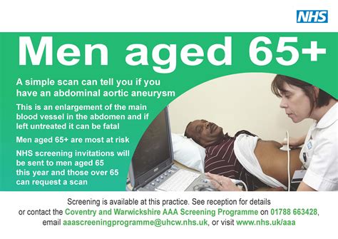 FREE NHS Abdominal Aortic Aneurysm (AAA) Screening for men aged 65+ - Old Mill Surgery