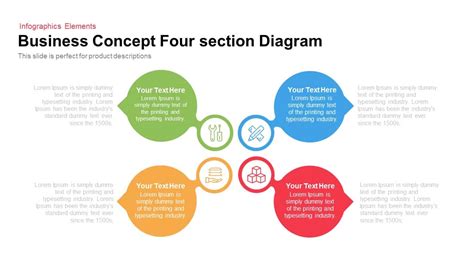 4 Section Business Concept Diagram for PowerPoint | Slidebazaar