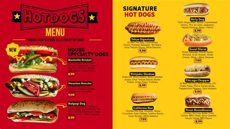 Hot Dog Restaurant Menu Template With Illustrations F - vrogue.co