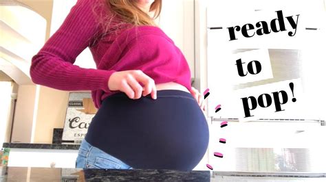 9 MONTHS PREGNANT BELLY... READY TO POP! | 9 months pregnant belly ...