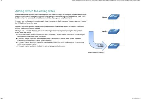 Adding a New Switch to an Existing Stack and the Process for the Switch to Successfully Join the ...