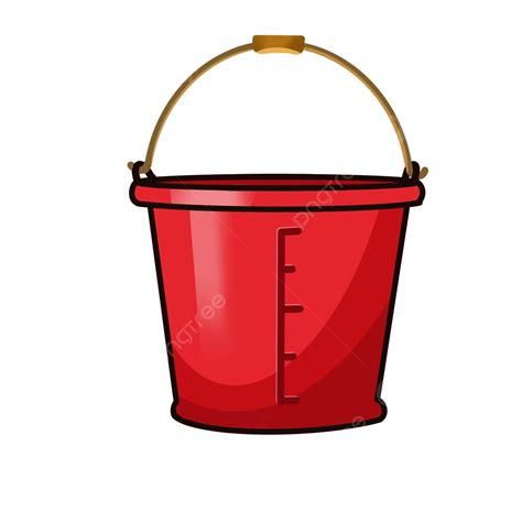 Buckets Clipart Transparent PNG Hd, Bucket With Scale Clip Art, Scale, Red, Tool PNG Image For ...