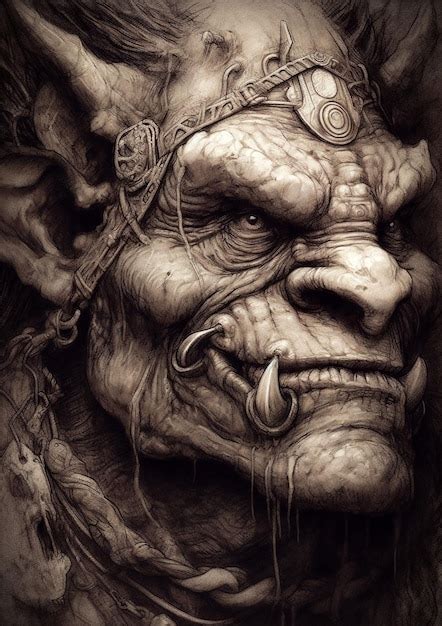 Premium AI Image | Illustration of a Ogre in a fictional scenery for ...