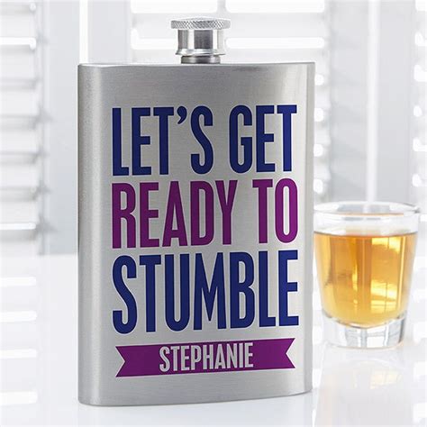 Personalized Flasks For Her - Funny Party Quotes