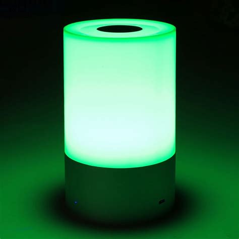 LED Dimmable Bedside Lamp Touch Sensor Control RGB Color Changing Rechargeable Smart Table Lamp ...