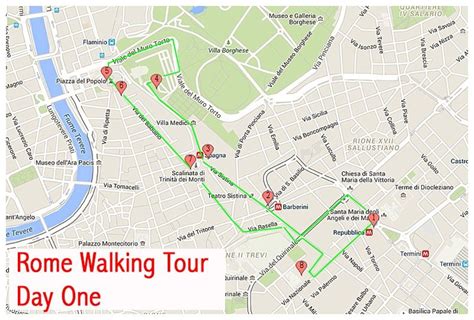 Travel Tuesday: Rome Walking Tour Map - Day One - Journey of Doing