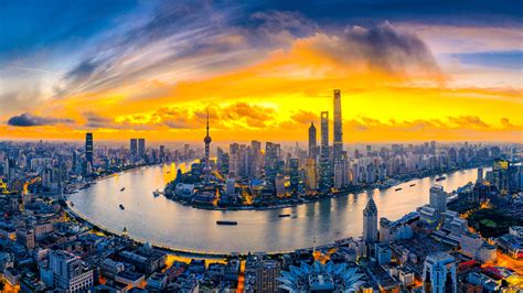 1920x1080 Resolution Shanghai Cityscape 1080P Laptop Full HD Wallpaper - Wallpapers Den