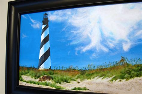 Cape Hatteras Lighthouse Original Oil Painting, Framed, Artist Signed ...