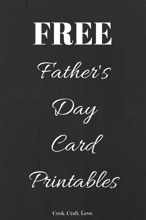 Free Printable Father's Day Cards | Cook. Craft. Love.