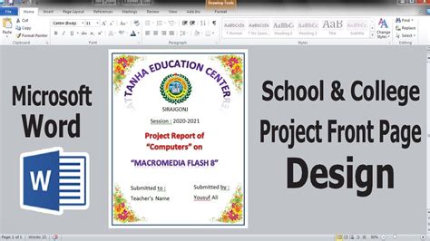 Create a Stunning Front Page for School Assignments