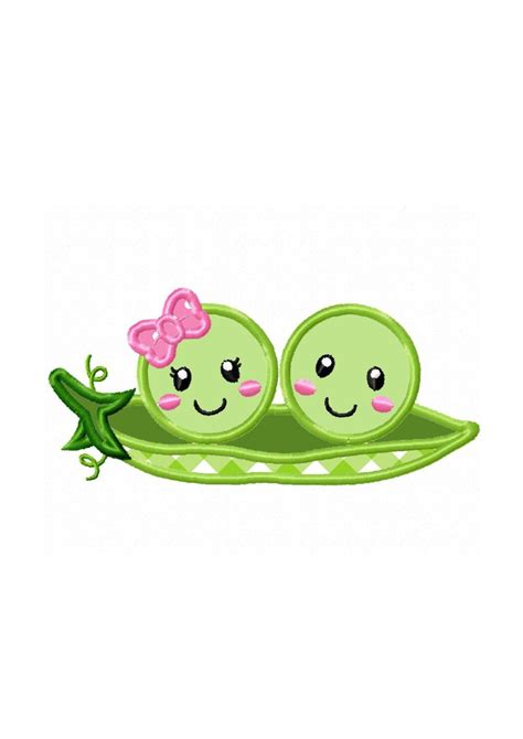 Two Peas in a Pod...Instant Download...Applique Machine | Etsy | Machine embroidery designs ...