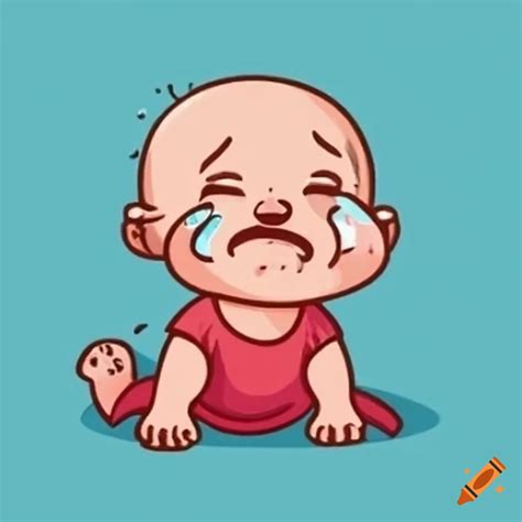 Image of a crying baby on Craiyon