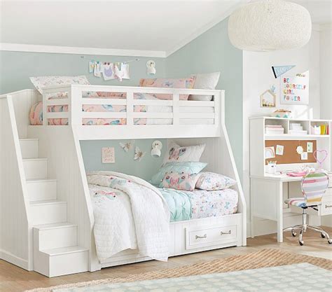 Bunk Beds For Girls Room, Bunk Bed Rooms, Bunk Beds With Stairs, Full Bunk Beds, Girl Beds, Loft ...