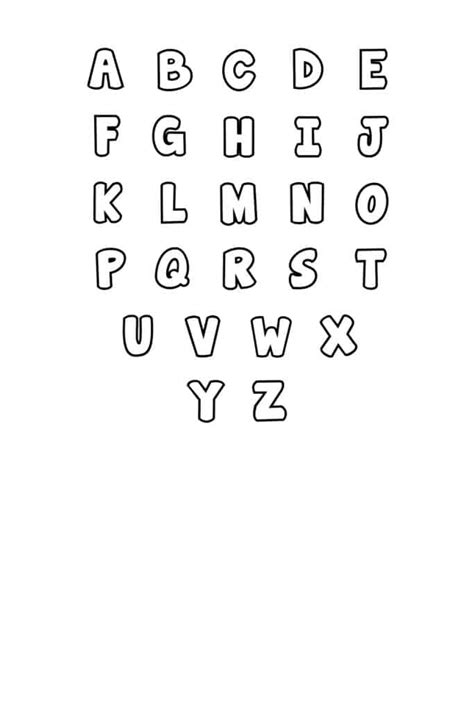 Free Printable Bubble Letter Alphabet Stencils