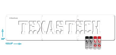 Texas Tech Logo Stencil Kit - XL TTOOS-006 | U-Stencil - A Stencil Universe