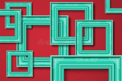 Frame on a Red Background, Vector Stock Vector - Illustration of pattern, background: 189132946