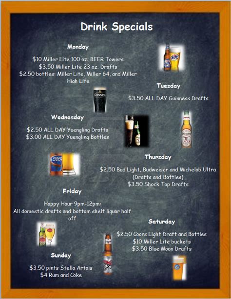 Drink Specials - Bar University