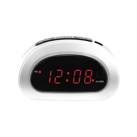 Mainstays Digital Alarm Clock in White - Walmart.com - Walmart.com